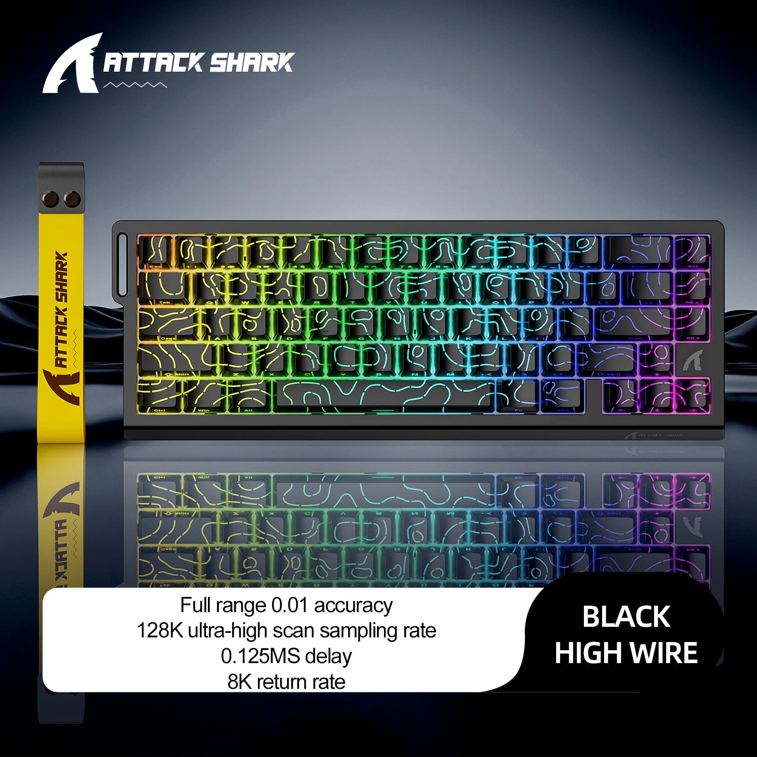 Magnetic Mechanical Gaming Keyboard 68-Key Compact Hot-Swap RGB Wired 8000Hz 0.125ms Response