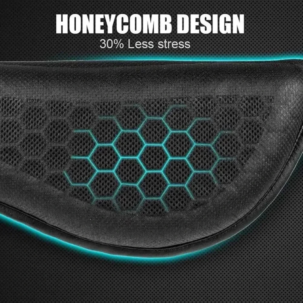Motorcycle Seat Cushion 3D Honeycomb Gel Pad Anti-Slip Pressure Relief 15.75 x 14.37 in (40 x 36.5 cm)