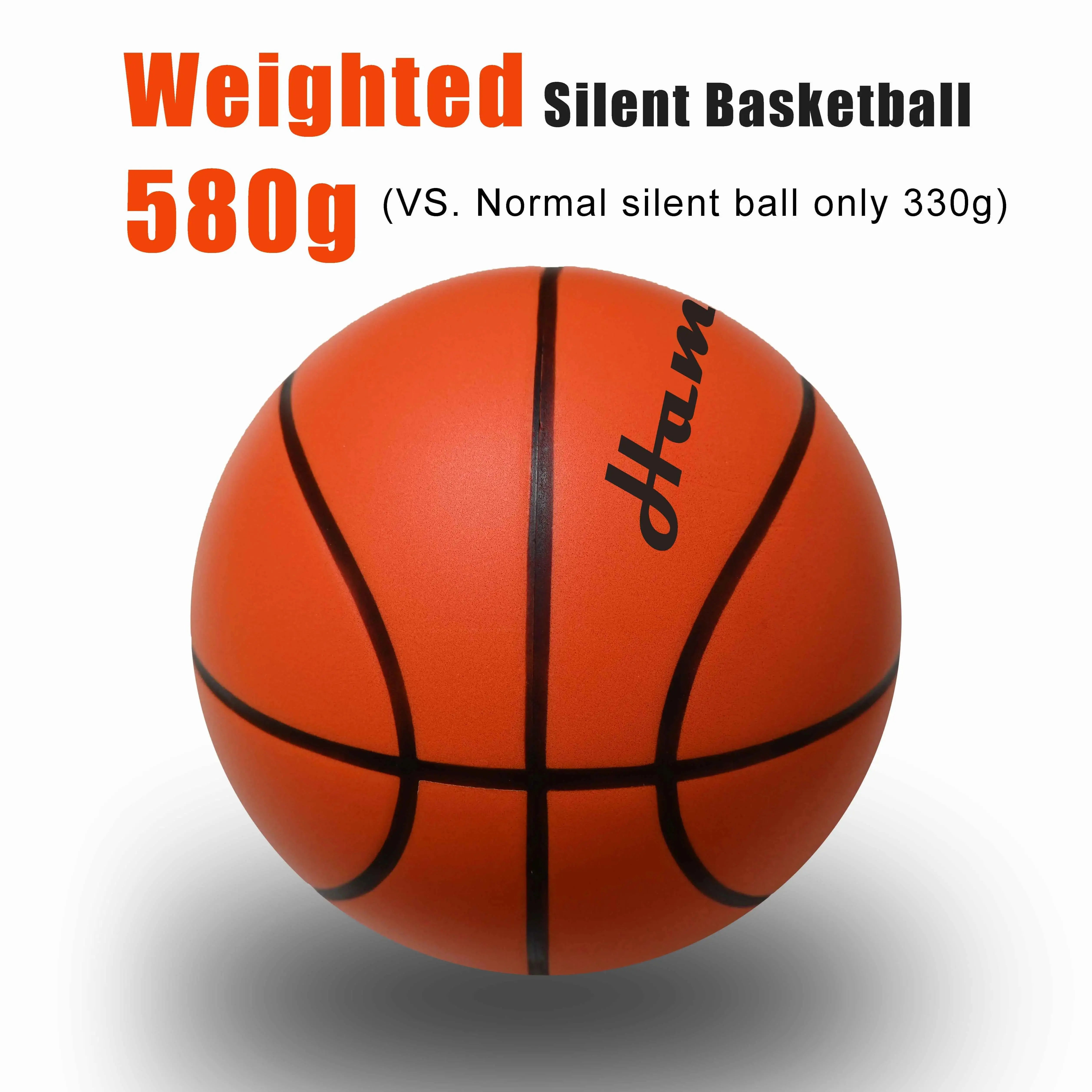 Silent Foam Basketball for Indoor Play — Airless, Sizes 5/6/7