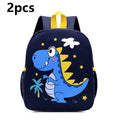 Cute Cartoon Dinosaur Kids Backpack - Adjustable Nylon Kindergarten School Bag for Boys & Girls