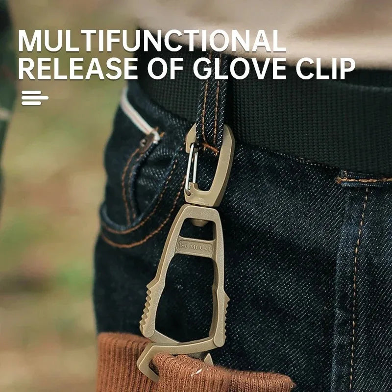 Anti-Drop Glove Clip Hanger, Portable Work Gloves Holder Belt Clamp for Construction & Outdoor