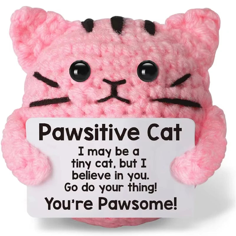 Handmade Mini Crochet Potato Plush Doll – Wool Knit Pocket Hug with Greeting Card, Funny Christmas & Holiday Home Decor Gift