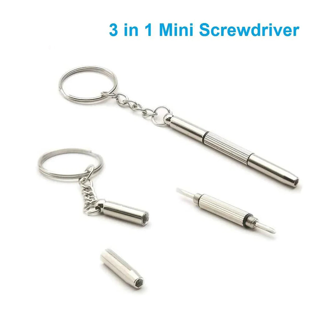 Mini 3-in-1 Precision Screwdriver Set for Eyeglasses & Watches — 1/2/10 Pack Portable Repair Tool