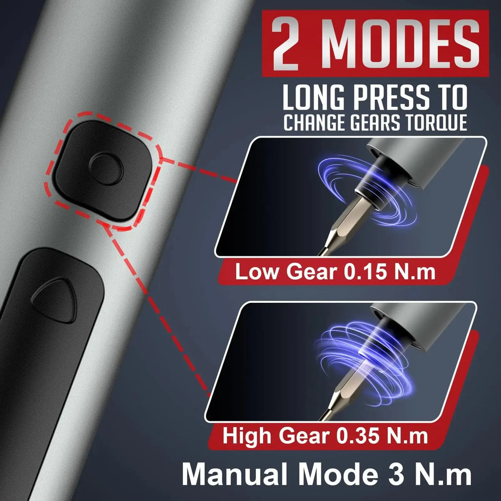 75-in-1 Precision Cordless Electric Screwdriver Kit — 71 Magnetic Bits, LED Light, USB-C Charging, Magnetic Mat