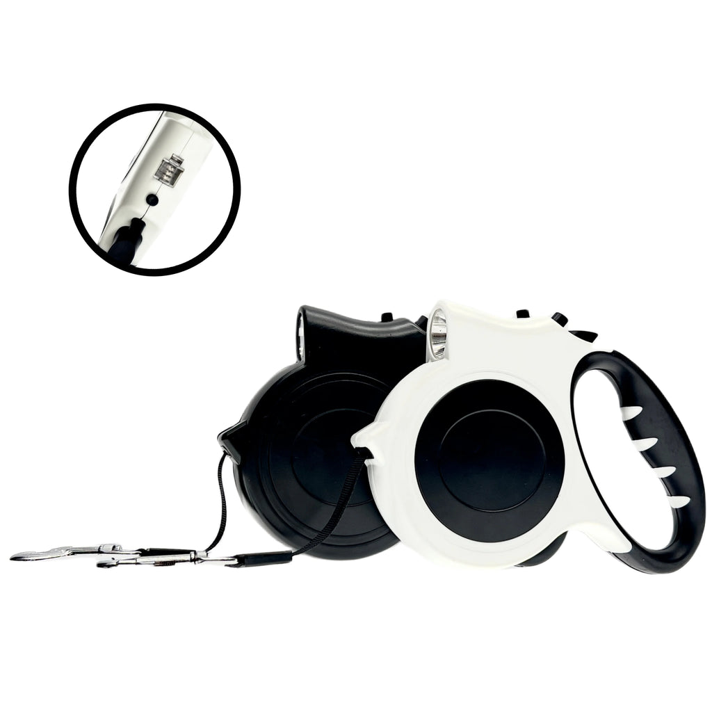 Illuminated Retractable Dog Leash 16 ft (5 m) – Adjustable LED Walking Leash for Medium & Large Dogs