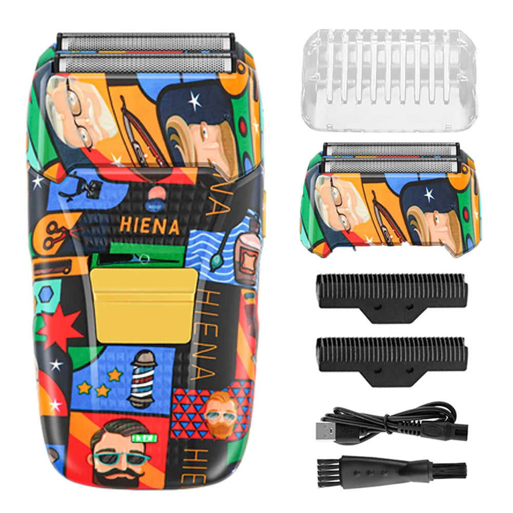 Men's Rechargeable Electric Shaver & Hair Clipper – Metal Housing, USB Fast Charge, Hypoallergenic Foil