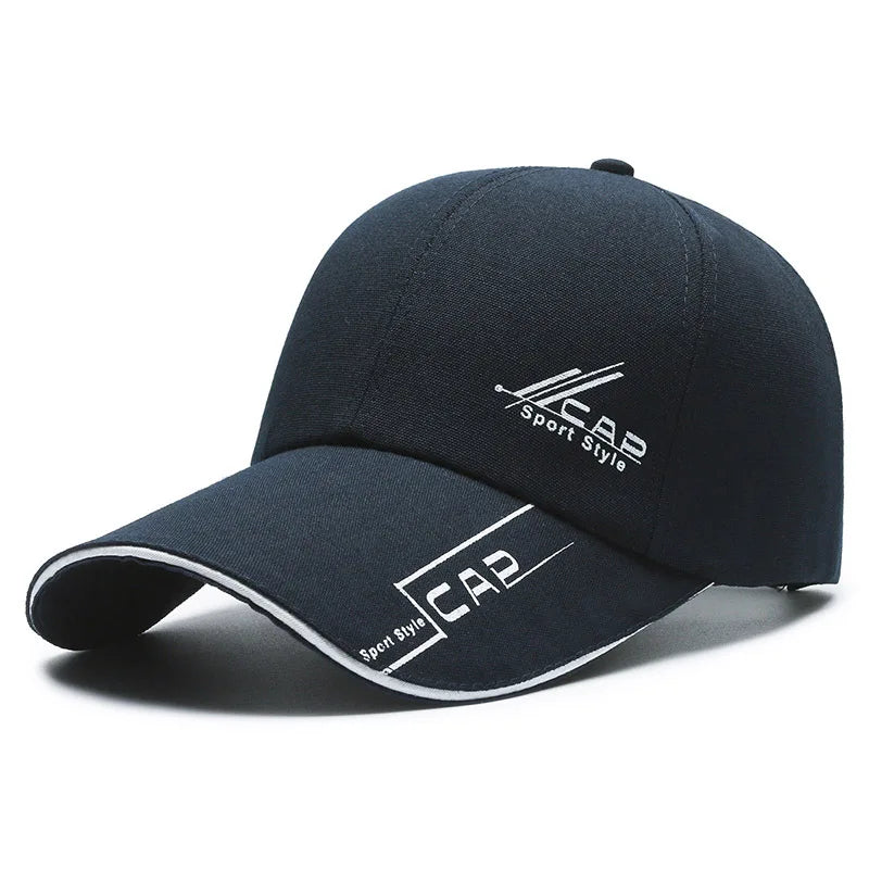 Unisex Long-Brim Sun Baseball Cap – Summer Fishing & Outdoor Shade Hat