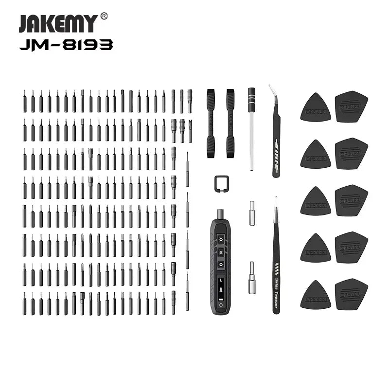 180-in-1 Precision Electric Screwdriver Set Magnetic Phillips Torx Hex Bits with LED Case