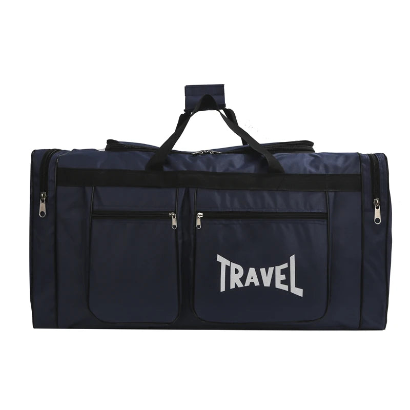 Large Capacity Travel Duffle Bag - Multi-Pocket Sports and Outdoor Weekend Bag with Zipper Closure