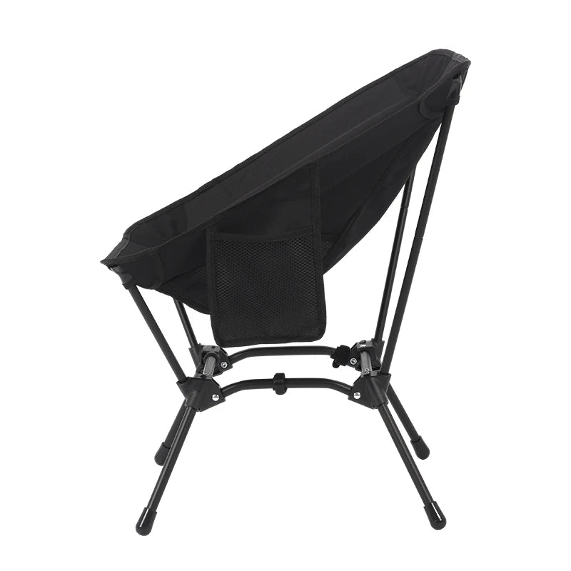 Square Frame Beach & Fishing Stool - Four-Corner Folding Moon Chair, Lightweight Iron Tube Camping Seat