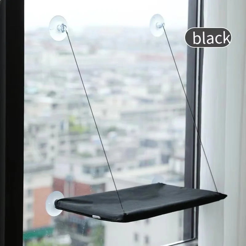 Window Cat Hammock with Suction Cups – 55 × 35 cm (21.7 × 13.8 in), Holds 20 kg (44 lb) – Space-Saving Indoor Window Perch, All-Season Cat Bed