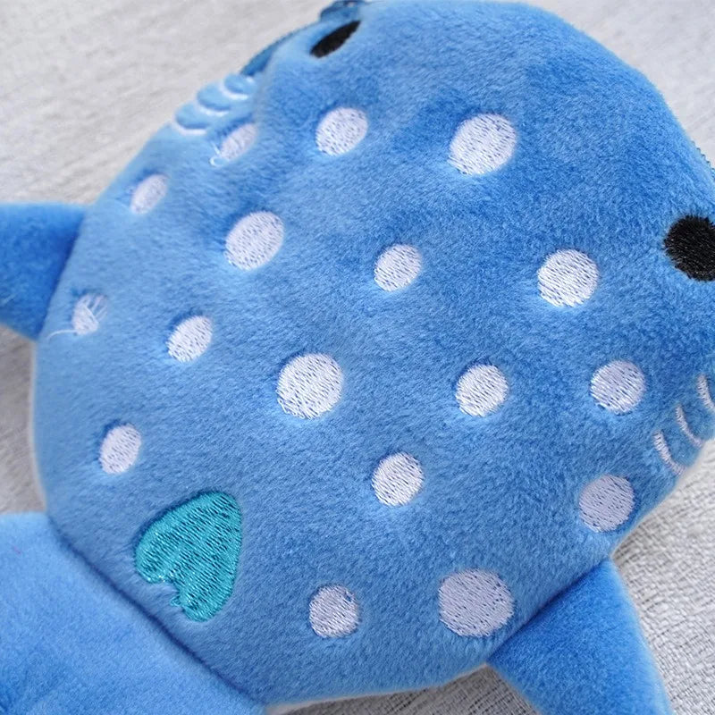 Cartoon Shark Plush Coin Purse Keyring, Zippered Coin Holder and Cable Organizer, Cute Small Gift