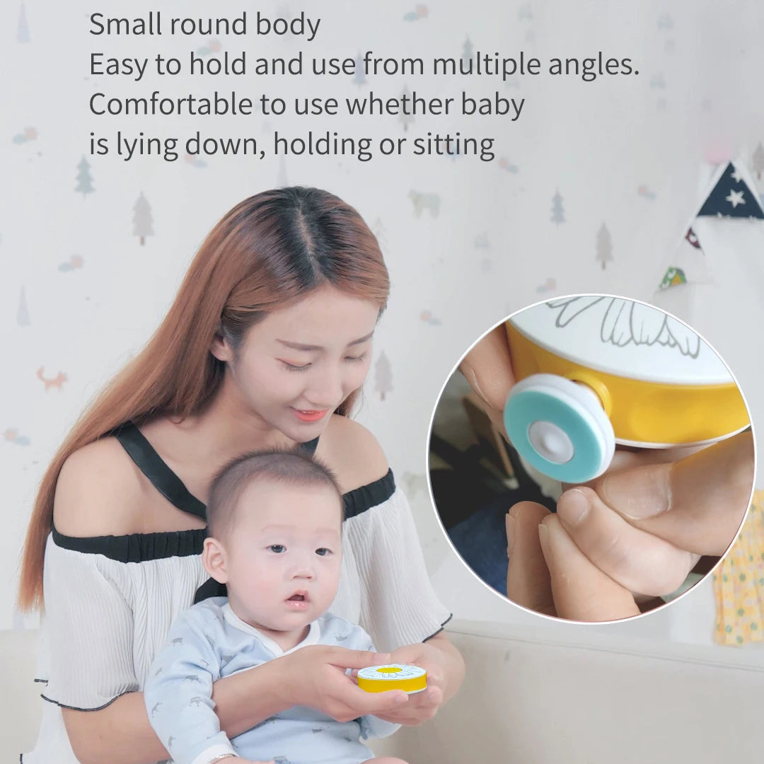 Electric Baby & Adult Nail Trimmer USB Rechargeable Nail Grinder for Safe Quiet Nail Care with Charging Cable