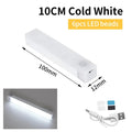 Wireless Rechargeable LED Motion Sensor Cabinet Night Light - Magnetic Under-Cabinet Light for Closet, Kitchen, Wardrobe, Stairs