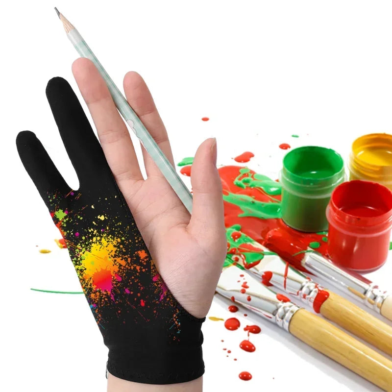 Two-Finger Drawing Glove — Anti-Smudge Palm Rejection Artist Glove for Graphics Tablets & iPad (1/2/4 Pack)