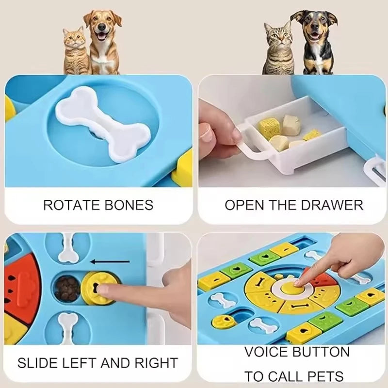 Interactive Dog & Cat Puzzle Toy – Slow Feeder Enrichment for Small, Medium & Large Pets