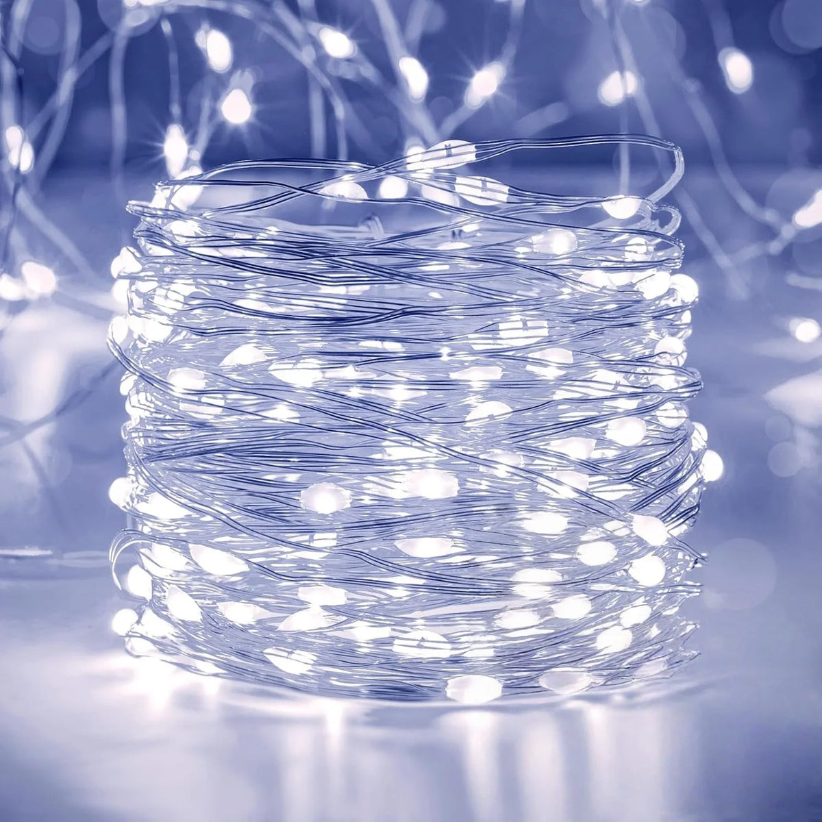 Battery Powered Copper Wire LED String Lights — 10/20/30/50/100 LED Options for Holiday, Wedding, Camping & Christmas Decor