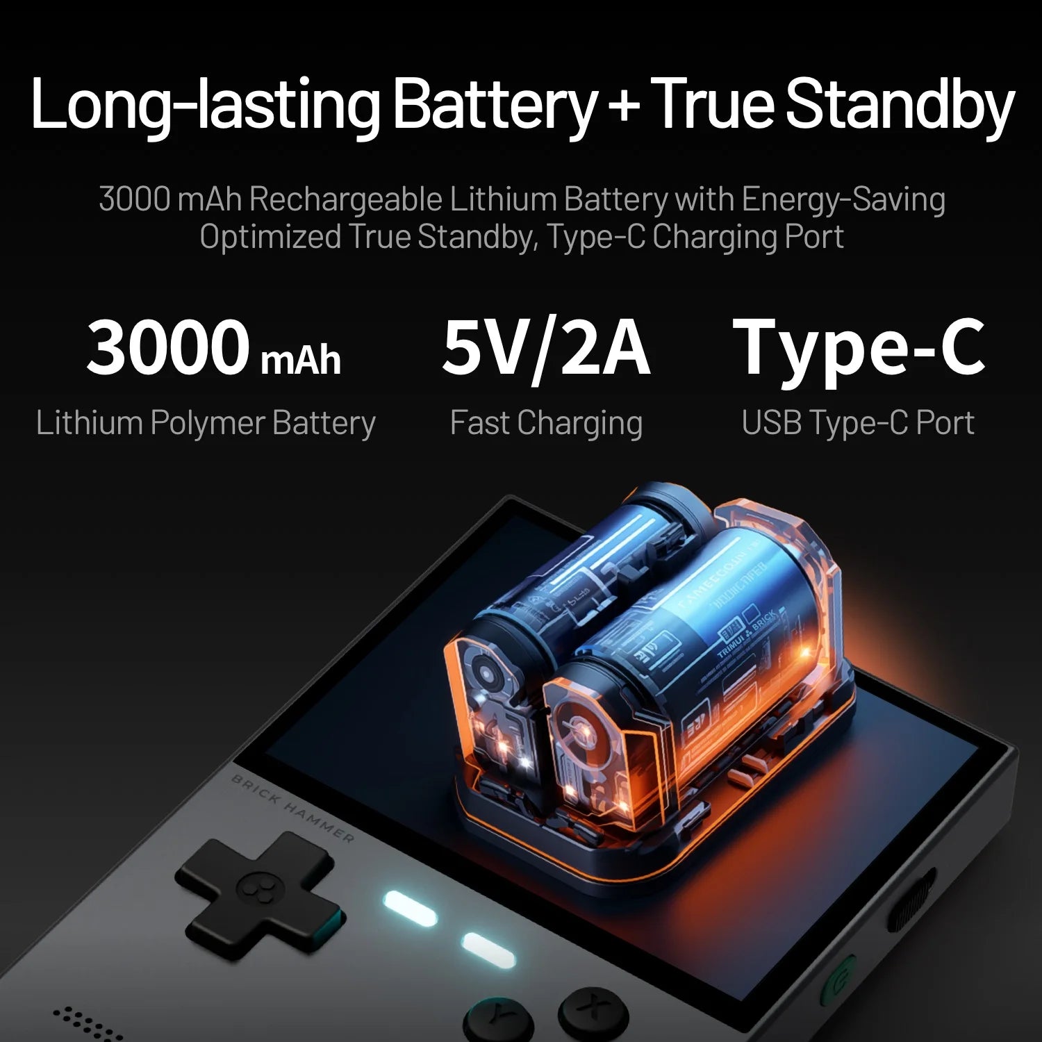 Portable Handheld Retro Gaming Console 3.2-inch (81 mm) IPS — 13,000+ Built-in Games, 8GB + TF up to 1TB, 3000mAh Battery, Linux