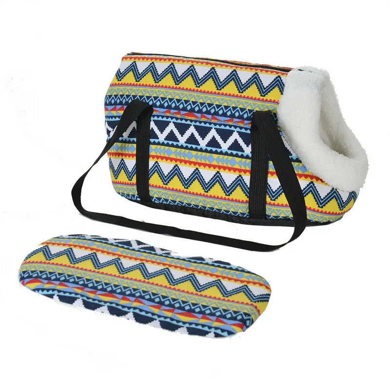 Soft Breathable Pet Carrier Backpack for Small Dogs & Cats — Sling Shoulder Bag, Sizes S & L (40×18×20 cm / 15.7×7.1×7.9 in; 50×23×28 cm / 19.7×9.1×11 in)