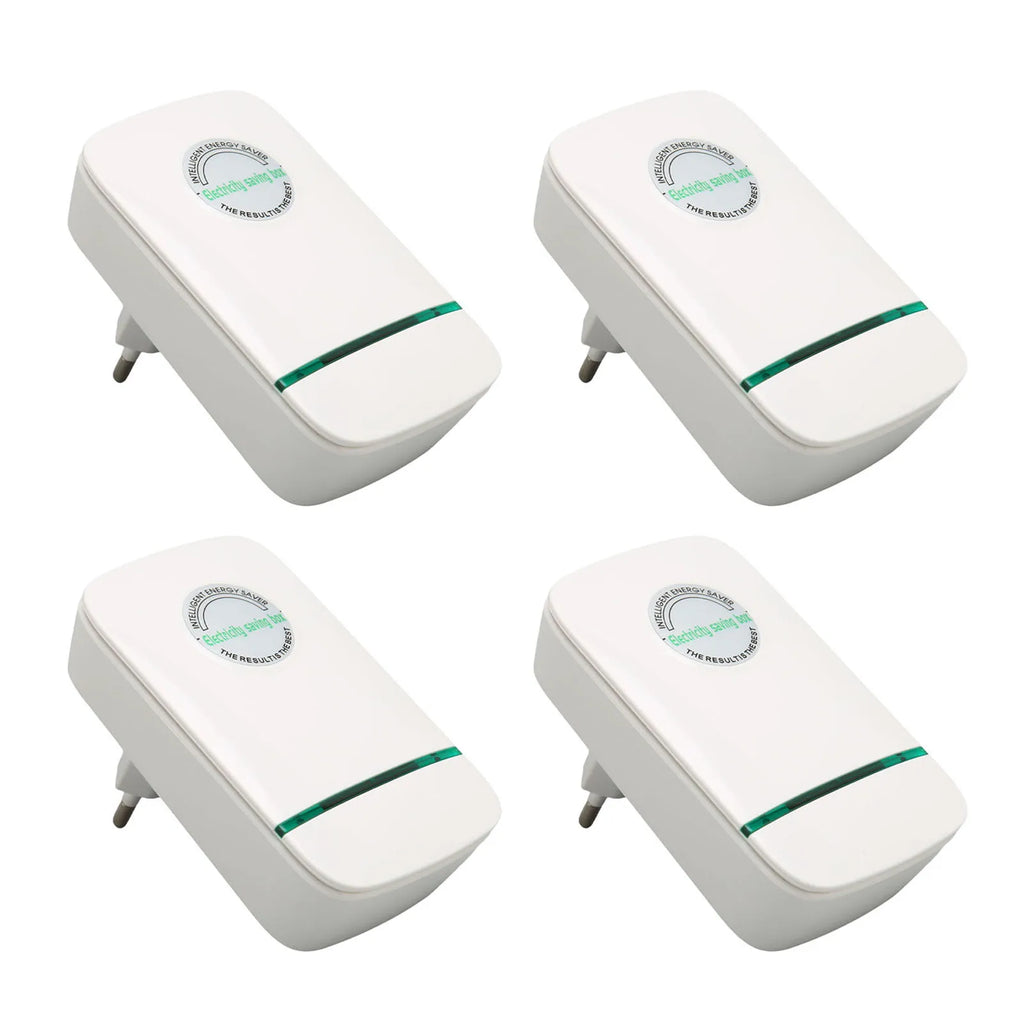 4-Pack Smart Power Saver Box AC 90-240V, Flame Retardant Energy Saving Device for Home