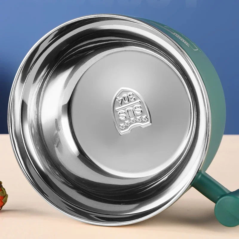 Double-Wall Stainless Steel Instant Noodle Bowl with Lid & Drain – 1L (1000 mL / 33.8 fl oz) Portable Insulated Bowl
