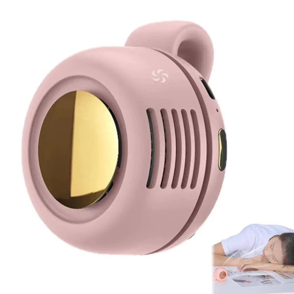 Portable Bladeless Clip-On Waist Fan 3-Speed Silent USB Rechargeable Hands-Free Cooling for Travel Cycling Camping