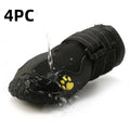Waterproof Dog Boots 4-Pack – Warm Snow & Rain Booties for Medium/Large Dogs, Reflective Anti-Slip Pet Shoes