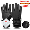 Waterproof Winter Cycling Gloves — Touchscreen, Windproof, Non-Slip Fleece-Lined Full-Finger Gloves for Motorcycling & Outdoor Sports