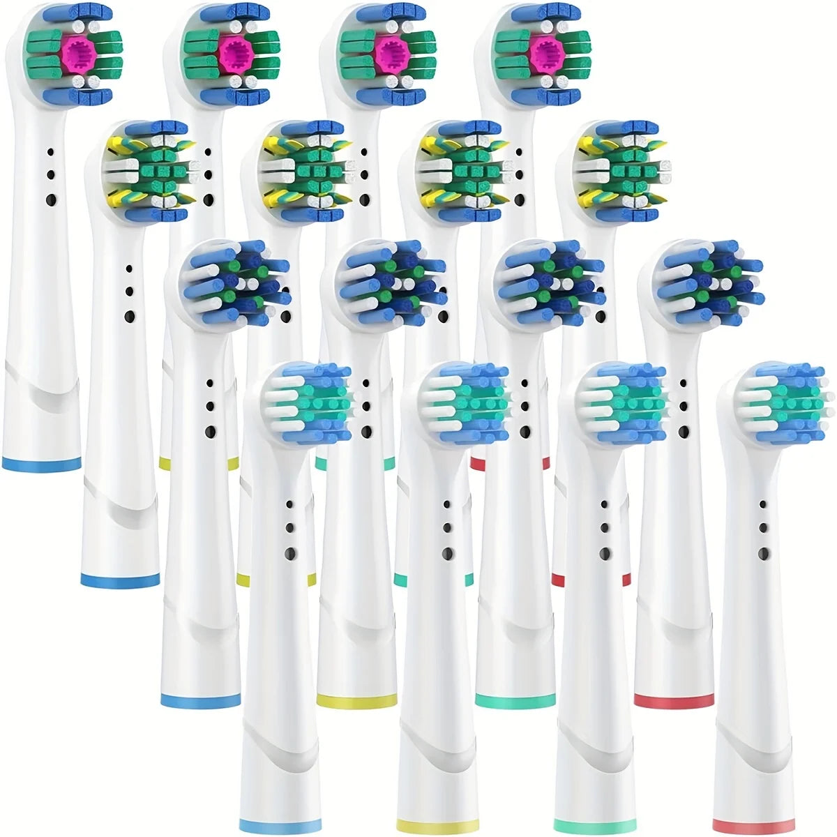 Replacement Electric Toothbrush Heads - 4/12/16 Pack Soft Bristle Brush Heads Compatible with Professional Electric Toothbrush Handles