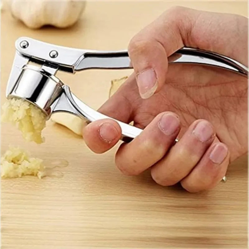 Aluminum Garlic Press Stainless Steel Manual Garlic Grinder and Crusher - Kitchen Gadget