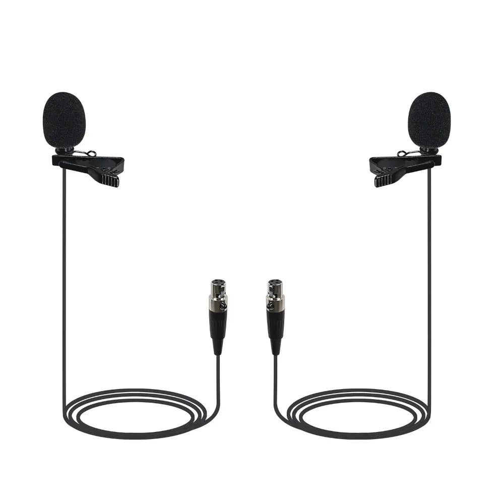 Wired Lavalier & Headset Microphone Combo — 3-Pin Mini XLR for Stage, Presentation & Bodypack Systems