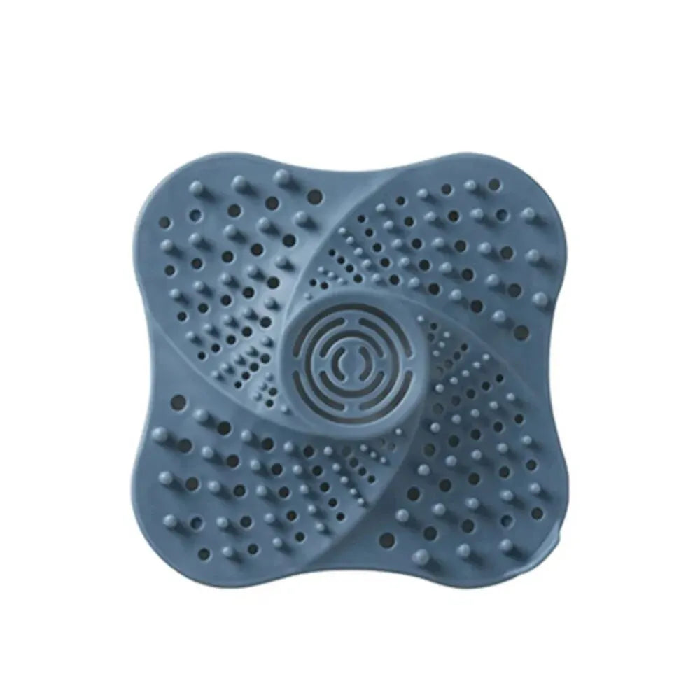 Anti-Clog Hair Catcher Drain Strainer Plug – TPR Shower & Sink Floor Cover (5.1×5.1×0.8 in / 13×13×2 cm)