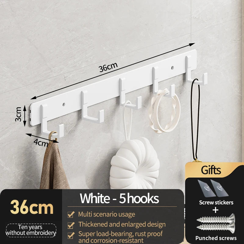Heavy Duty Aluminum Wall Hooks for Coats & Bags, Entryway, Closet & Wardrobe Robe Hooks (1-3 Pack)
