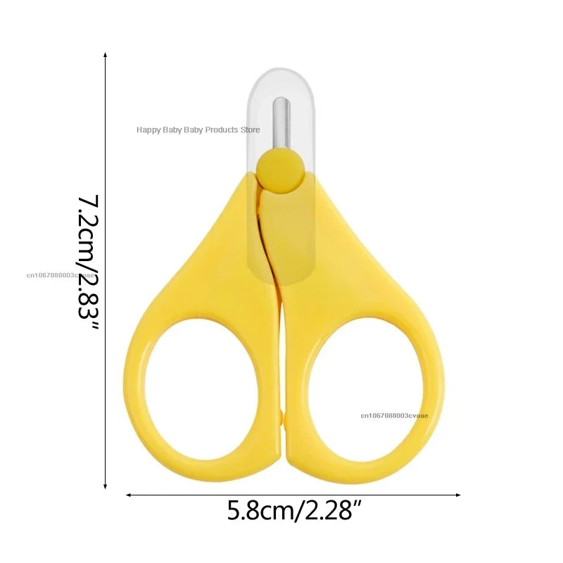Baby Safety Nail Clippers & Scissors - Mini Stainless Steel Rounded Tip Trimmer for Newborns and Infants