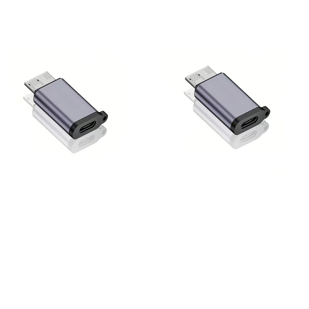 USB 3.0 Micro-B Male to USB-C Female Adapter - Type-C to Micro-B Converter for External Hard Drives & Laptops