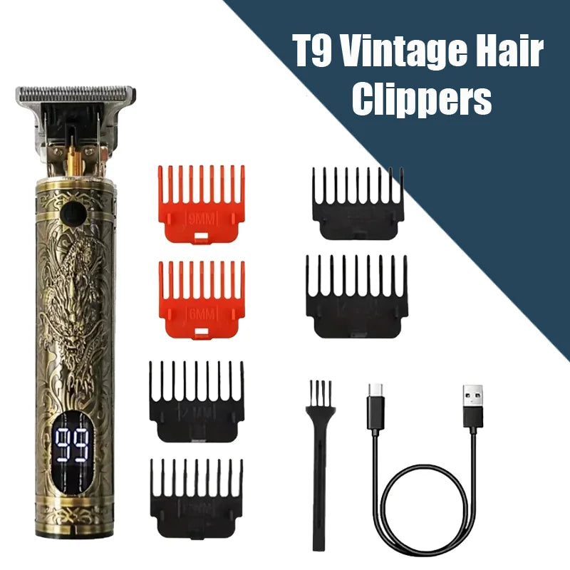 Rechargeable Cordless Hair Trimmer — Stainless Steel Blade, 80 Min Runtime, 0.5–1 mm (0.02–0.04 in) Cut