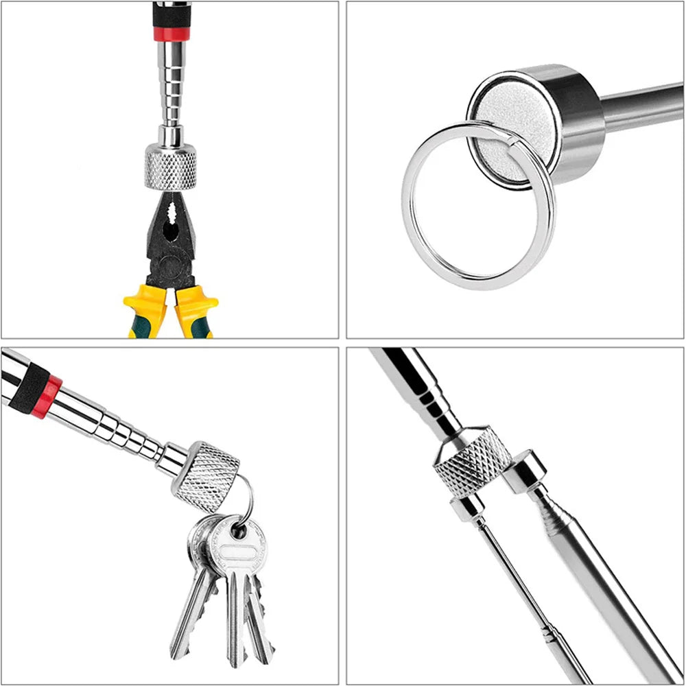 Telescopic Magnetic Pickup Tool with LED – Extendable Magnet Pen for Screws, Nuts & Bolts (Up to 31 in / 79 cm)