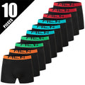 5/10-Pack Men's Black and Gold Printed Boxer Briefs - Comfortable Stretch Underwear for Sports, Beach & Leisure