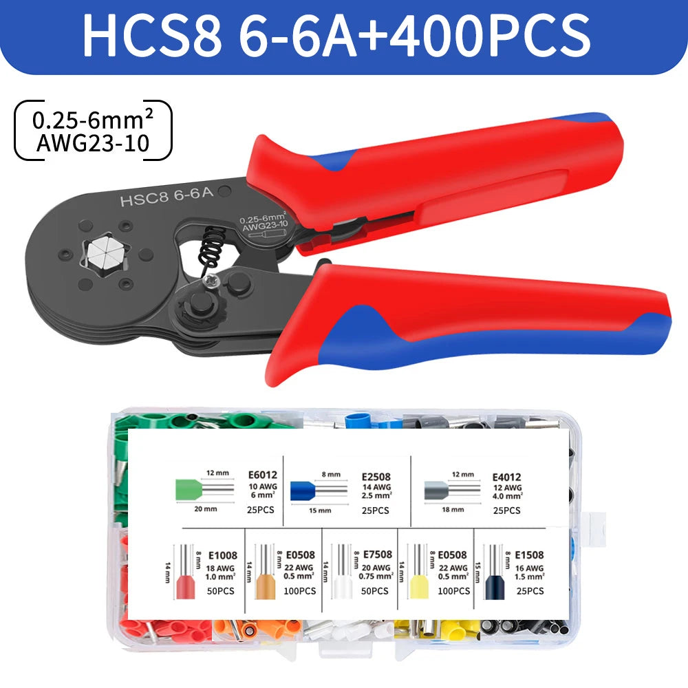 Ferrule Crimping Pliers – Mini Wire End Crimper for Tube Terminals, Carbon Steel Electrical Repair Tool