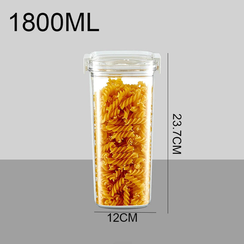 Airtight Vacuum-Seal Food Storage Canister – 460ml / 700ml / 1300ml / 1800ml (15.5–60.9 fl oz) for Coffee, Tea & Cereal