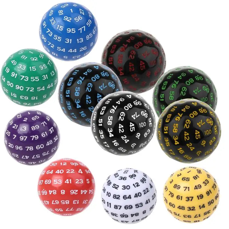 100-Sided D100 Acrylic Dice 48mm / 1.89in Polyhedral RPG Tabletop Game Accessory