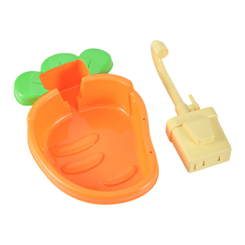 Automatic Bird Bath with Shower Faucet – Battery-Powered Parrot & Small Pet Bathtub, 13.4 x 9.1 x 10.6 in (34 x 23 x 27 cm)