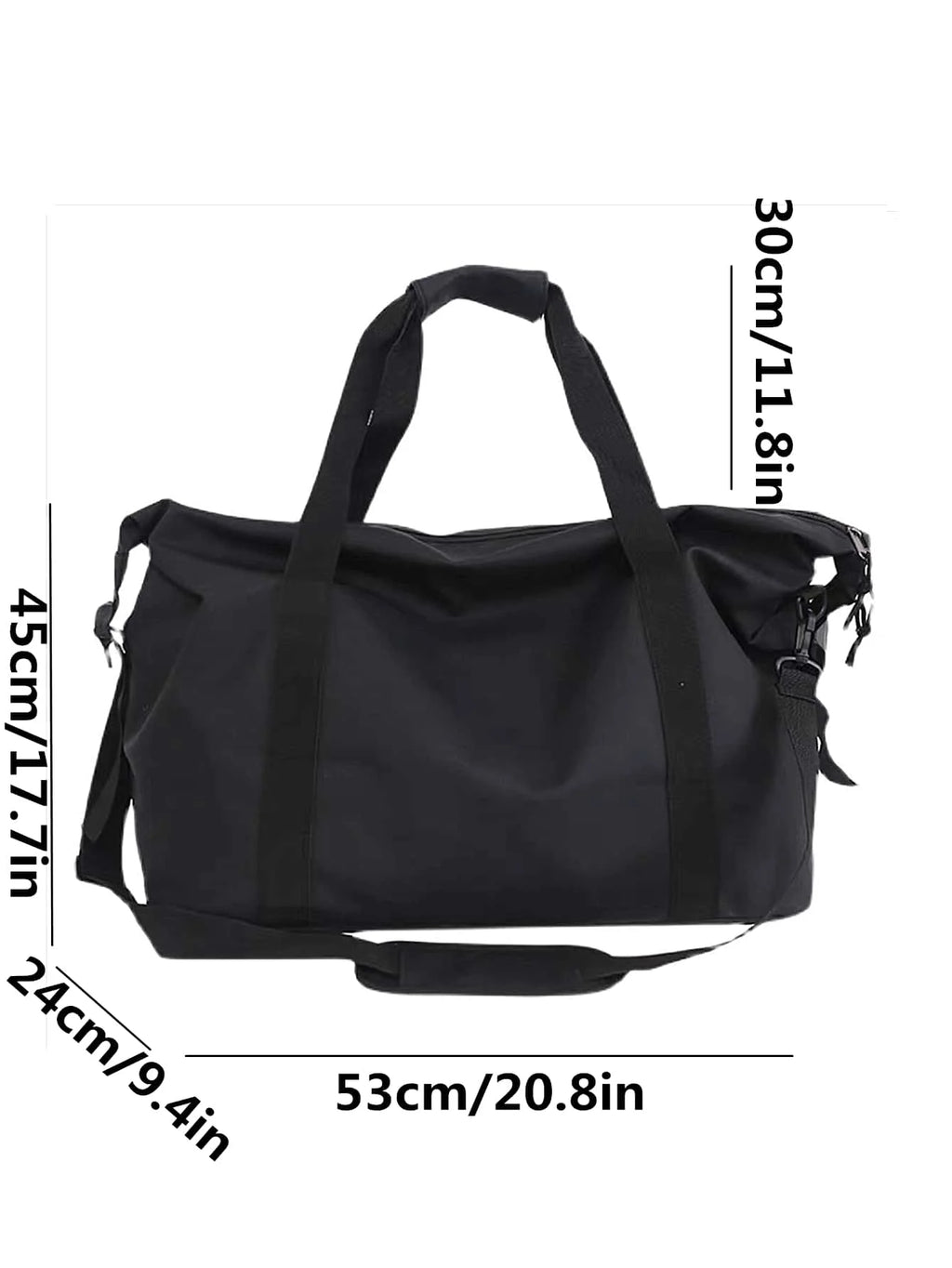 Large Capacity Lightweight Travel & Gym Duffel - Nylon Handheld One-Shoulder Crossbody Bag