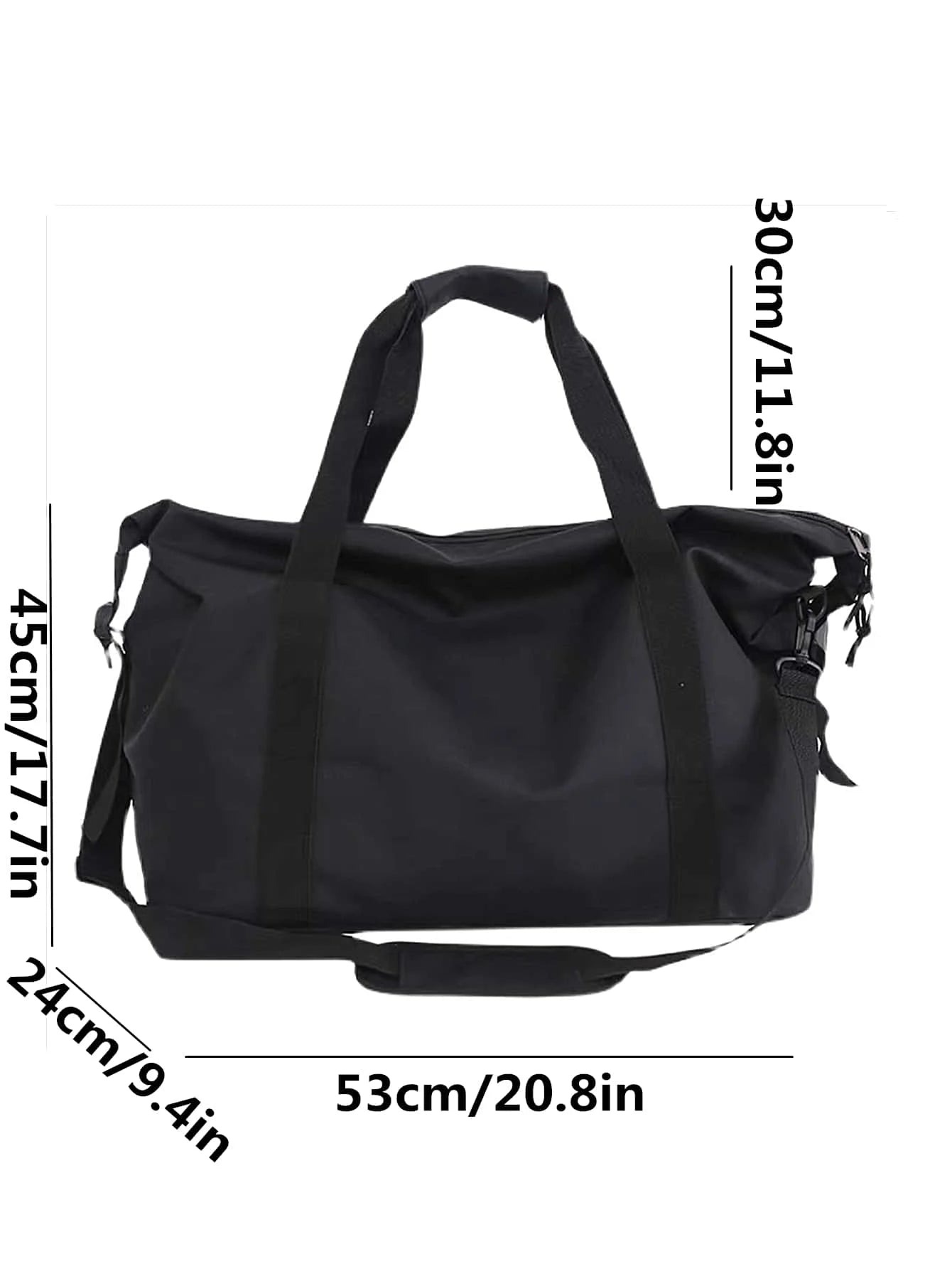 Large Capacity Lightweight Travel & Gym Duffel - Nylon Handheld One-Shoulder Crossbody Bag