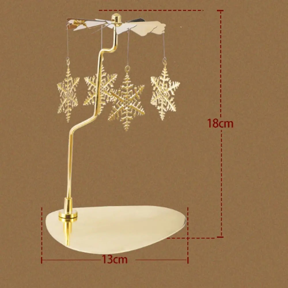 Carousel Candle Spinner Rotating Tealight Holder for Wedding, Christmas & Home Office Decor – Gold, Silver