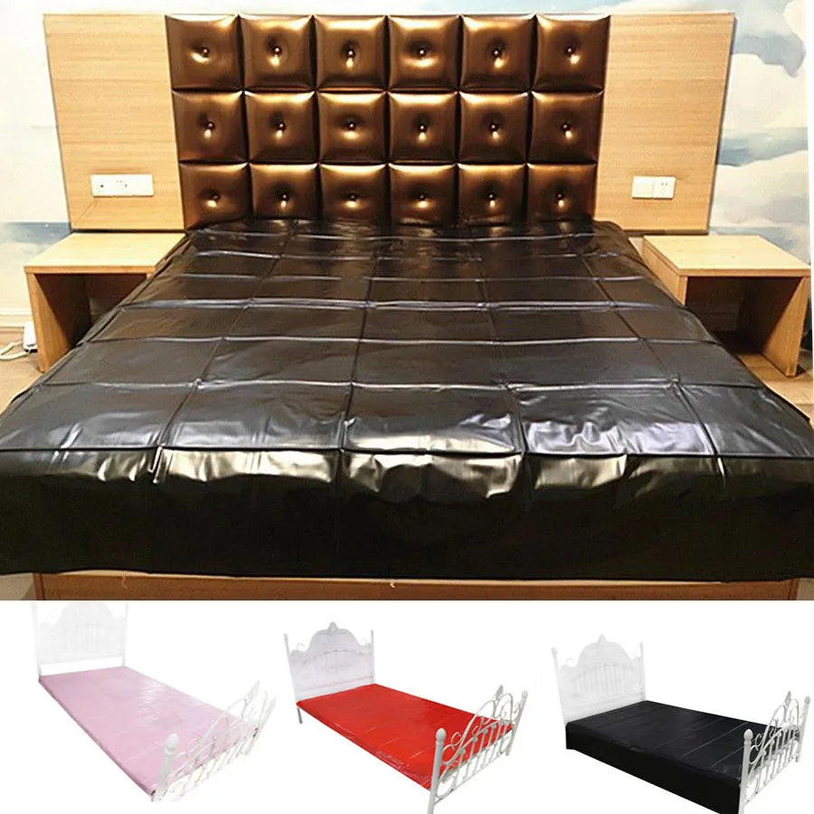 Waterproof PVC Bed Sheet Coverlet – Oil & Spa Protector Flat Sheet for Couples, Fits 1.2/1.5/1.8–2.0m Beds (220×130/160/200 cm) – 3 Colors