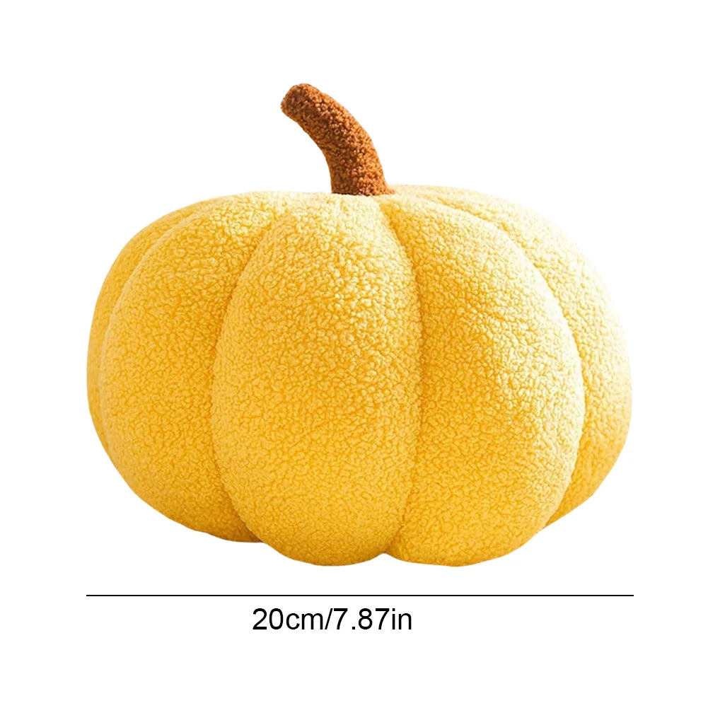 3D Pumpkin Throw Pillow Teddy Fleece Plush Halloween Pumpkin Cushion for Sofa, Kids & Home Decor