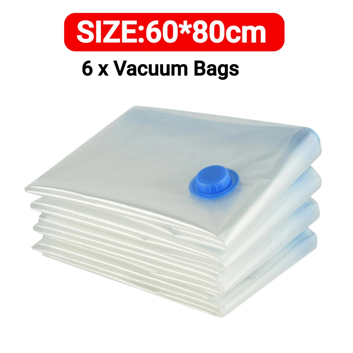 Reusable Vacuum Storage Bags — 7 Sizes, Space-Saving Clothes & Blanket Organizer (Works with Hand Pump or Vacuum Cleaner)