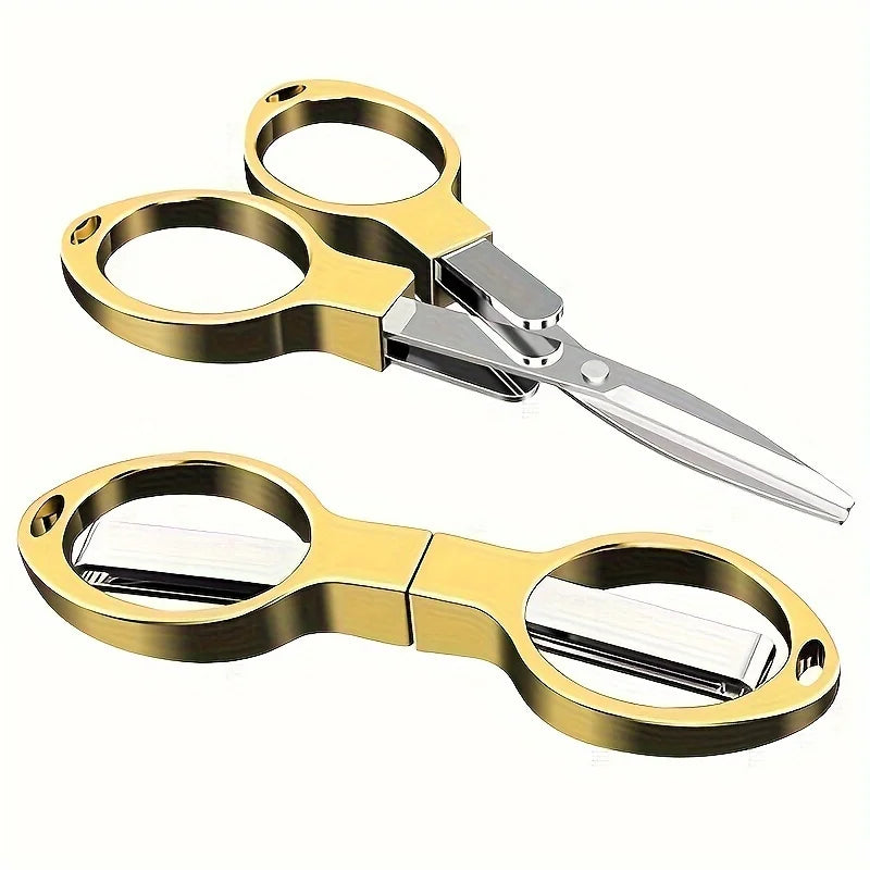 Foldable Stainless Steel Scissors, Retractable Portable Tool for Travel, Outdoor & Daily Use