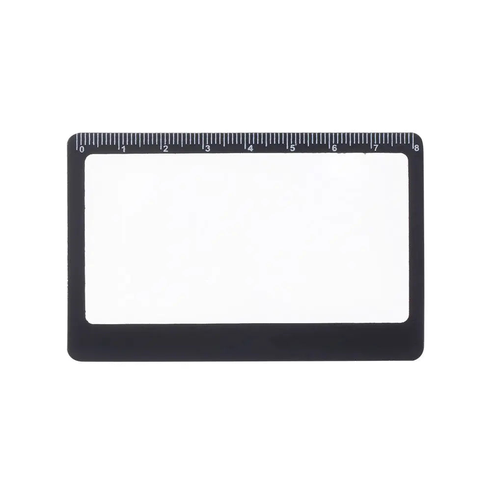 Card-Size 3X Fresnel Magnifier Sheet with Scale, Ultra-Thin Wallet Magnifying Lens for Reading, Maps and Outdoor Ignition